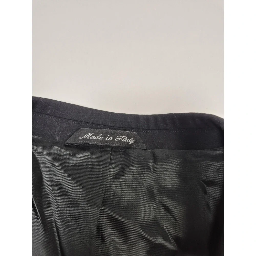 Roberto Zanieri Tuxedo Suit Mens 44 Long Black Wool 2 Piece 38x34 Italy NWT FLAW
